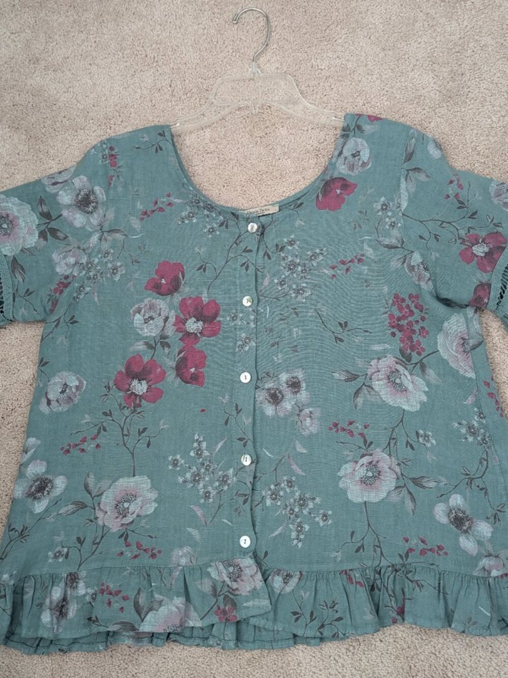 Alessia Pacini 100% Linen Blouse - Size L